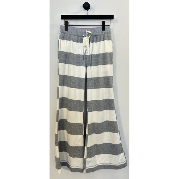 FREE PEOPLE You Wish Flare Pants in White / Gray Combo Size X-Small - Picture 3 of 11